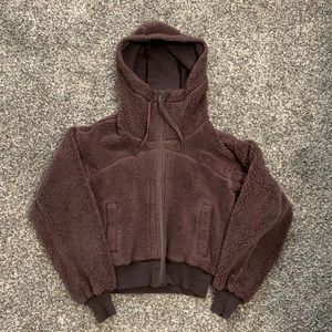 Lululemon purple reversible sherpa zip up hoodie